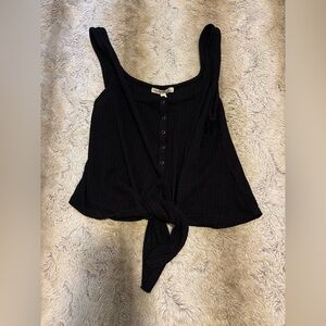 Express XS black cropped tank